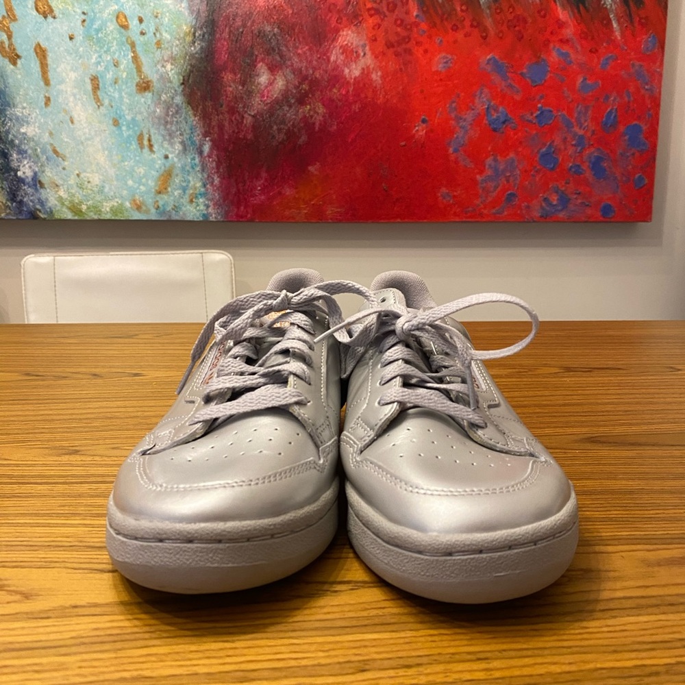 NWOT Adidas Continental 8 metallic grey with copper stripe Size 9 - Picture 4 of 7